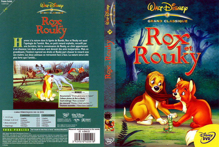 Jaquette DVD Rox et Rouky Cover