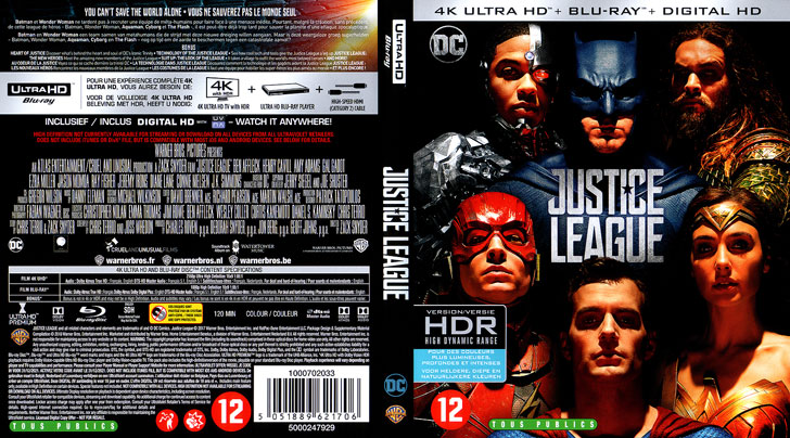 Jaquette 4K Ultra HD Justice League Cover