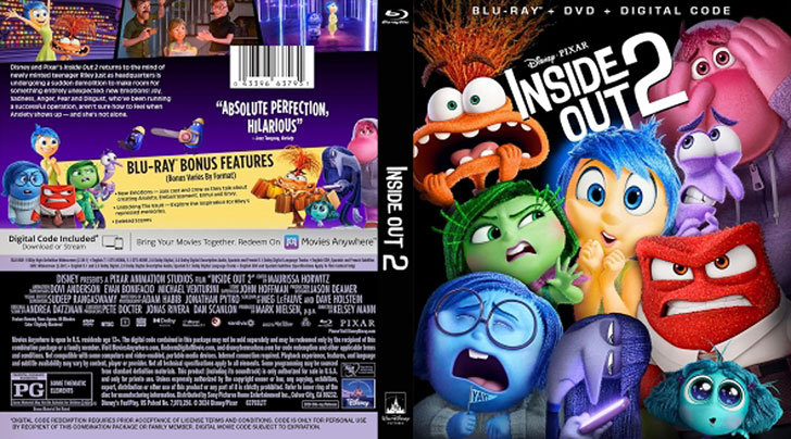 Jaquette Blu-ray Inside Out 2 Cover