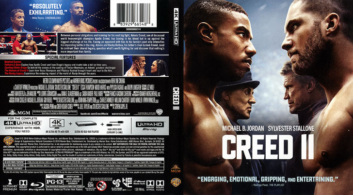 Jaquette 4K Ultra HD Creed II Cover